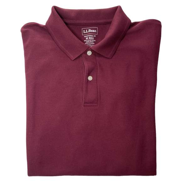 L.L.Bean L/S Traditional Fit Polo Shirt - Picture 2 of 5